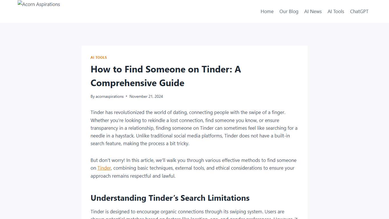 How to Find Someone on Tinder: A Comprehensive Guide